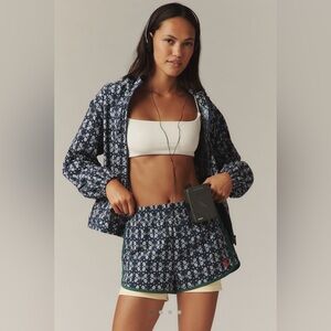 Tretorn Blue and White Patterned Jacket and Shorts Set